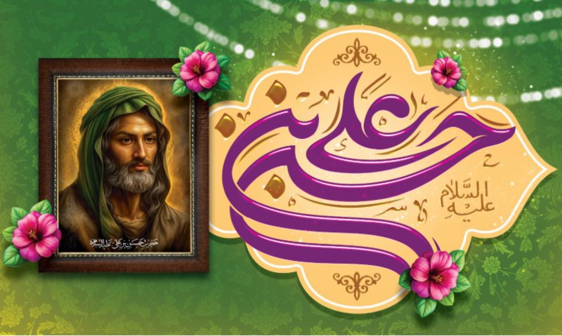 کتیبه و بیرق ویژه ولادت امام حسن مجتبی علیه السلام طرح شماره 2076